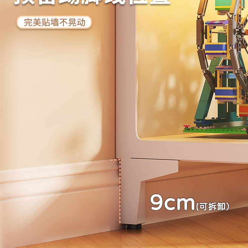 手工制作柜家庭客厅展示柜娃娃玩具储藏柜钢防尘模型积木玻璃展示