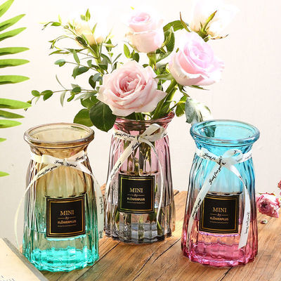 玻璃花瓶加厚大号透明客厅摆件水培植物富贵竹百合插干花陶瓷花器