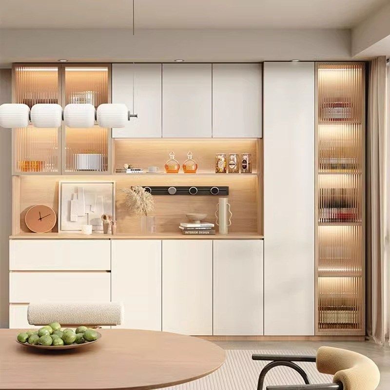 定制法式奶油风餐边柜一体靠墙收纳储物柜客厅厨房到顶高柜酒柜,住宅家具,餐边柜,淘宝优惠券,粉丝福利购,淘宝优惠卷
