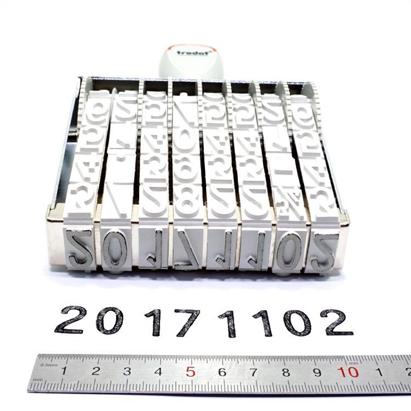 特大号8位数字印章0-9可调日期章卓达15188号码印纸箱编码批号章