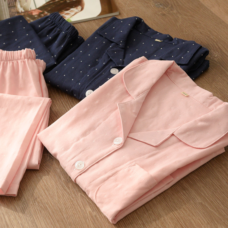 儿童色织双层纱布套装 纯棉家居服 睡衣两件套 长袖长裤 居家服