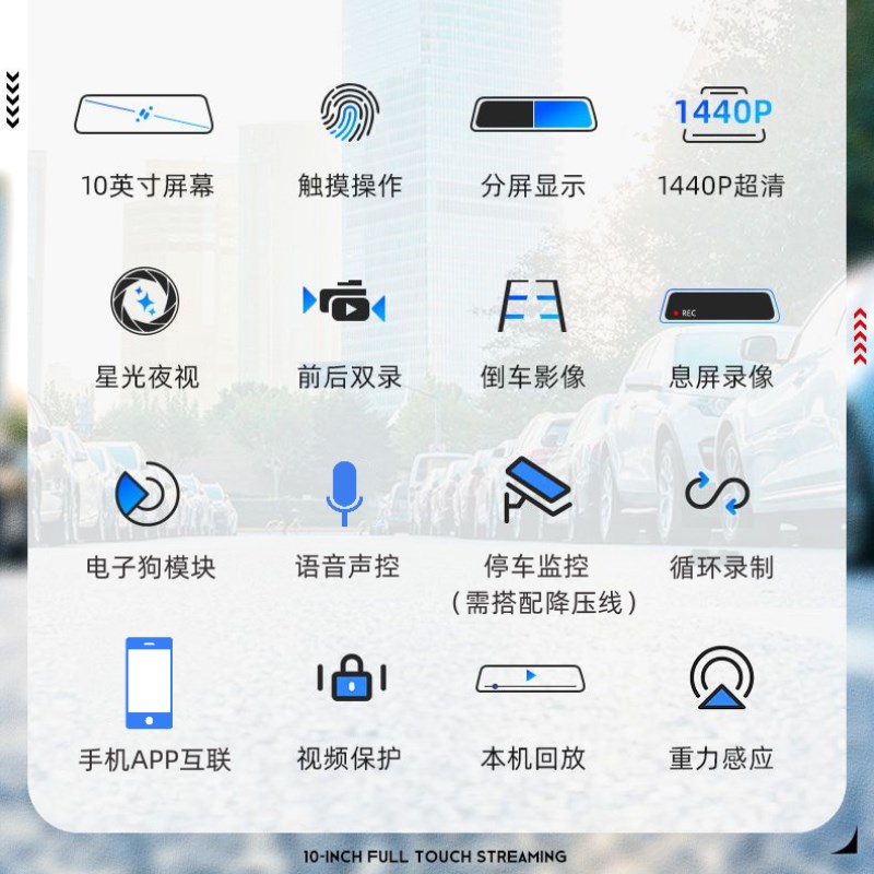 行车记录仪2022新款360度全景高清夜视倒车影像前后X双录停车监控