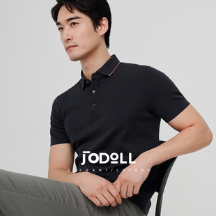 简约翻领短袖 JODOLL乔顿男士 夏新款 商务休闲美式 T恤上衣男 POLO衫