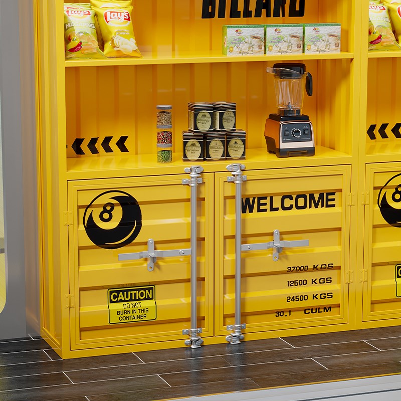 工业风展示柜手办样品储物柜复古集装箱酒柜产品陈列柜货架展示架