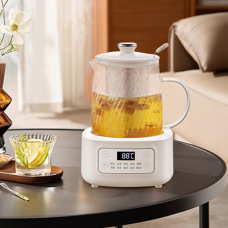 摩动养生壶2024新款烧水壶办公室小型家用多功能全玻璃煮茶器1.2L