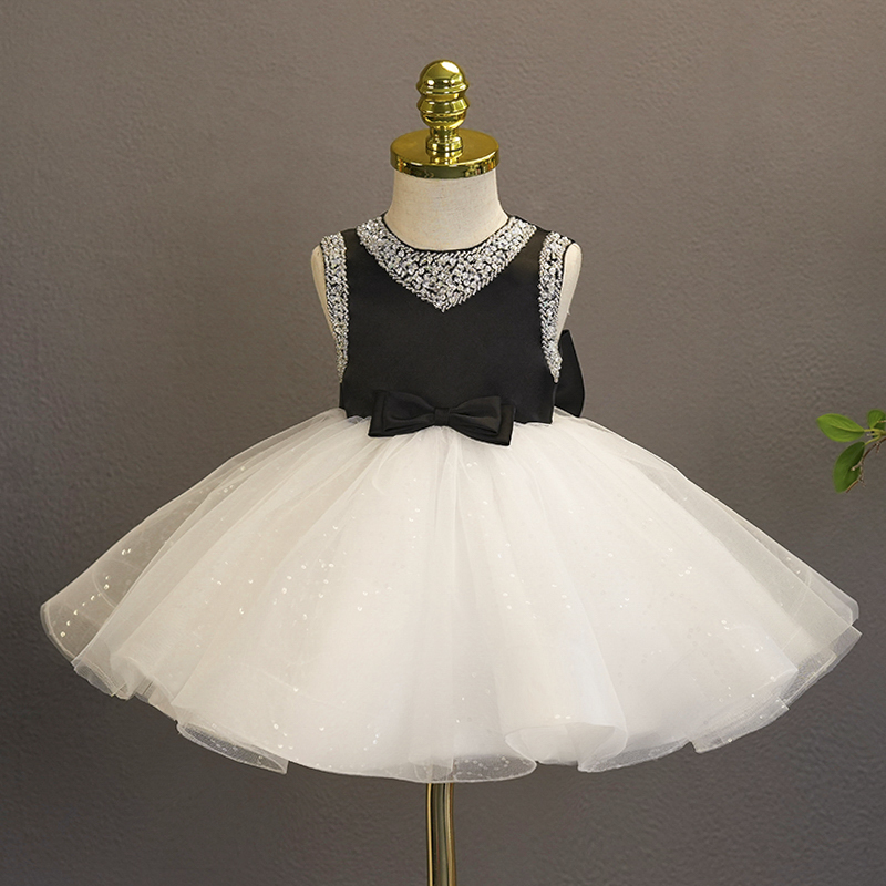 花童婚礼小女孩礼服周岁儿童婚纱高级生日宴公主裙女童钢琴演奏服