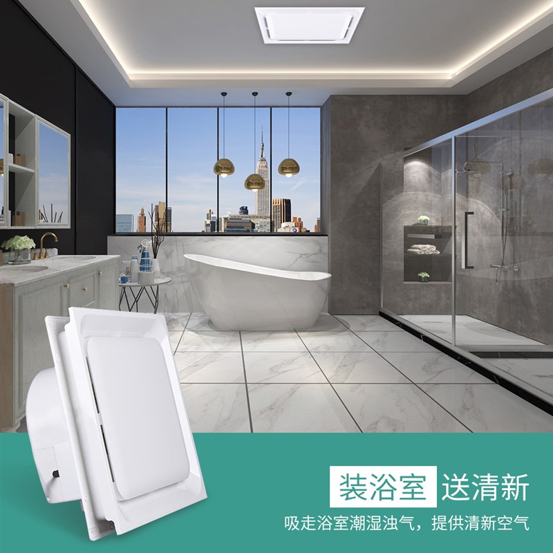 集成吊顶10寸排气扇吸顶天花板30X30厨房油烟通风换气扇卫生间