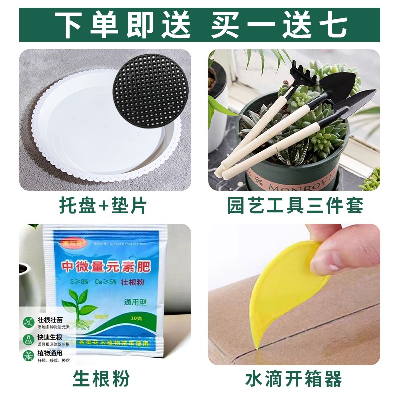 特大号陶瓷花盆白简约阳台室内家用客厅落地种发财树户外绿植盆栽