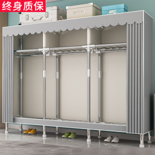 衣服柜子储衣柜宿舍衣柜收v纳家用卧室出租屋简易布衣柜钢结构加