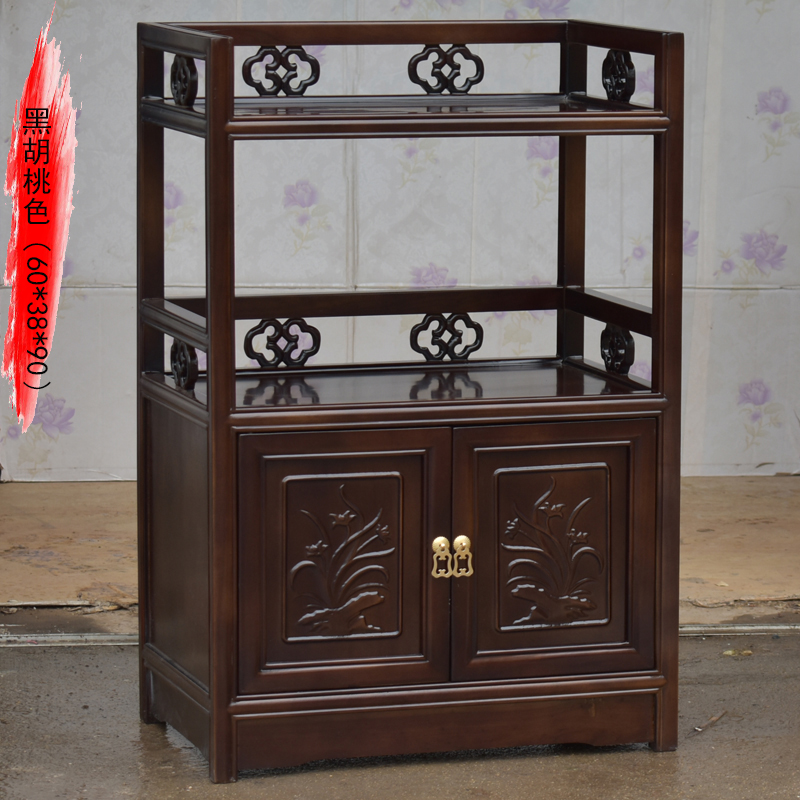 实木榆木餐边储物柜收纳茶水茶叶柜儿童小书柜橱厨房碗碟水酒柜子