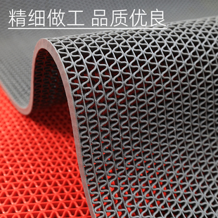 绿色S镂空防滑垫浴室加密加厚pvc地毯透水卫生间脚垫室外防滑地垫