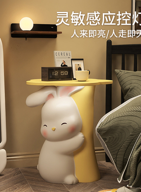 兔子落地摆件大型托盘客厅电视柜装饰品沙发边几搬家乔迁新居礼品