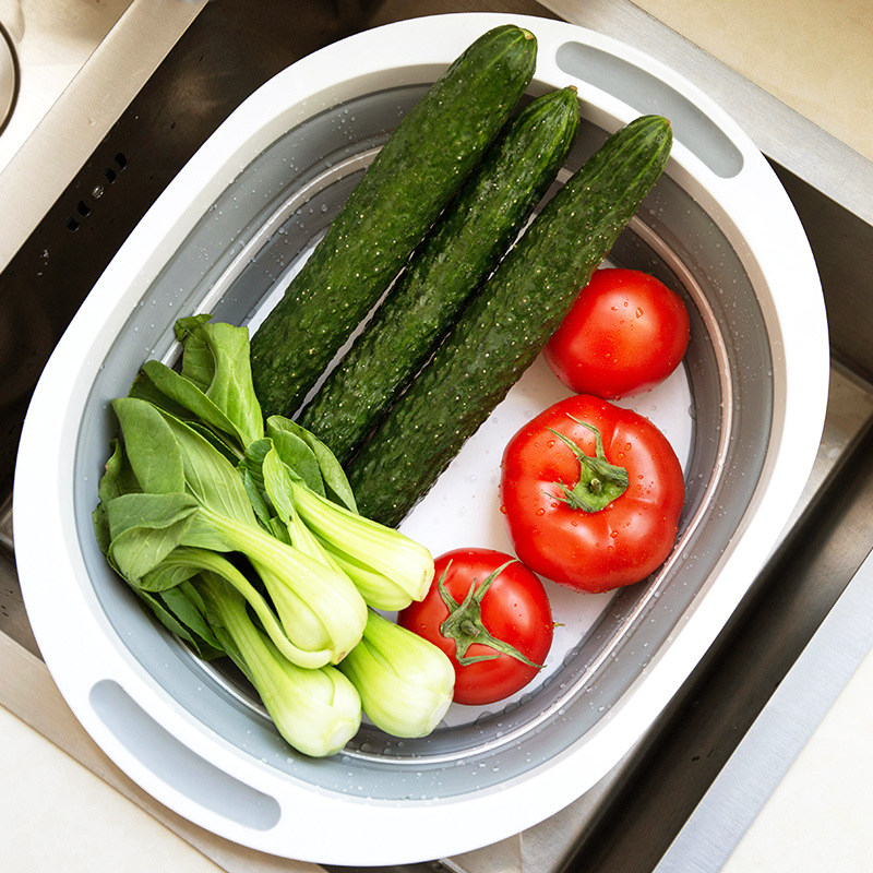 多功能洗菜切菜板砧板可折叠洗菜盆水槽水果旅行便携式车载洗脸盆,家庭/个人清洁工具,脸盆,淘宝优惠券,粉丝福利购,淘宝优惠卷