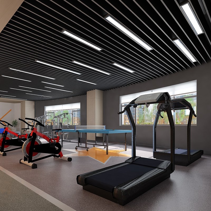 办公灯led长条灯办公室吊灯方通专用灯健身房店铺办公室线条商用