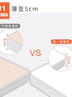 110Vled吸頂燈客廳燈簡約現代方形書房主臥室燈三色變光北歐吸頂