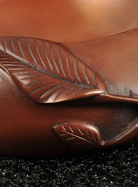 紫铜寿桃烟缸摆件铜烟灰缸家居客厅书房茶几装饰品桌面创意摆设