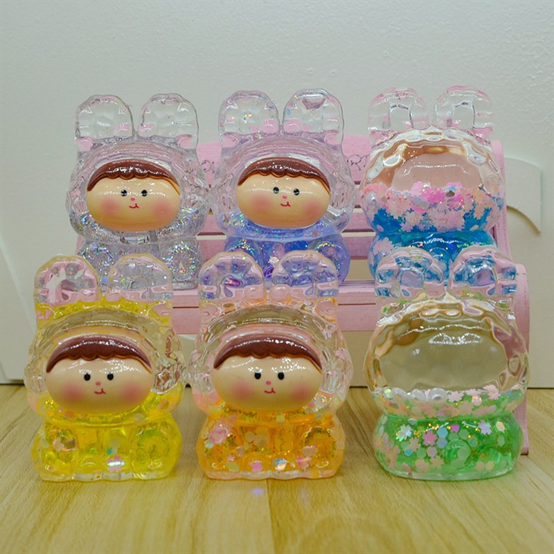 爆闪透色大号莉莉丝可爱迷你李四diy饰品潮玩礼挂饰桌面车载摆件