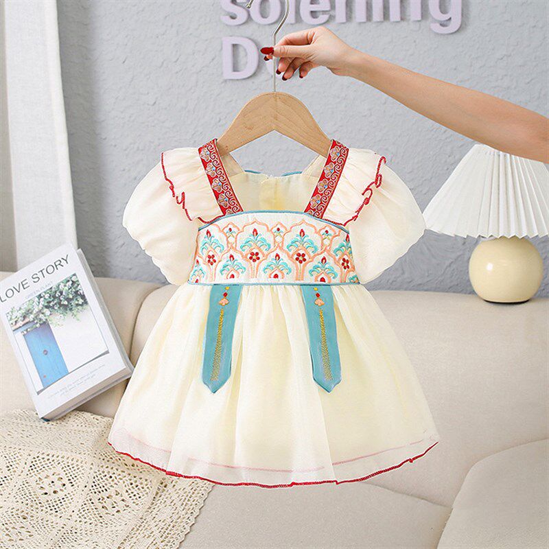 女童汉服裙夏季婴儿中国风衣服百天周岁公主礼服宝宝旗袍夏装薄款,童装/婴儿装/亲子装,汉服,淘宝优惠券,粉丝福利购,淘宝优惠卷