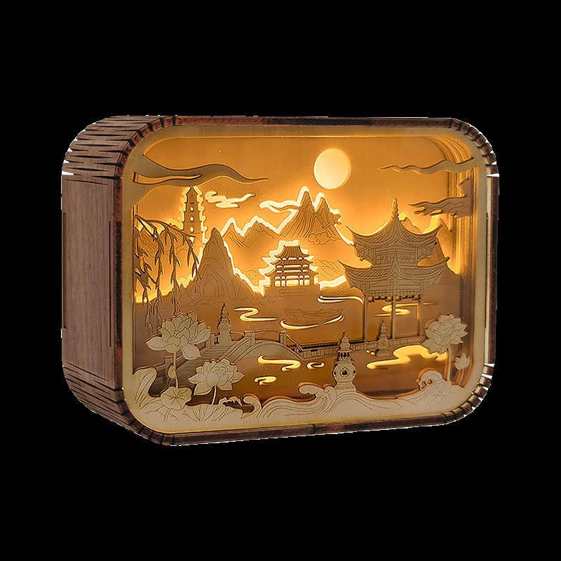 木雕灯氛围小夜灯桌面摆件旅游纪念礼品创意礼物卧室床头家居装饰