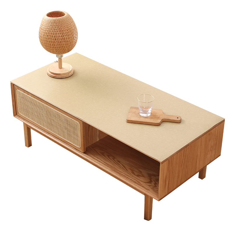 中式实木茶几桌垫防水防油防烫台布加厚咖色棕色防滑餐桌布茶几垫