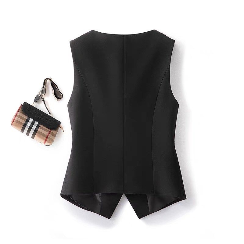 高端小马夹背心短款女款2024年春秋新款叠穿百搭V领短款马甲外套