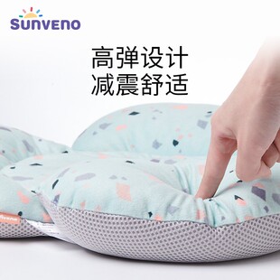 三美婴婴儿车垫子秋冬宝宝推车坐垫棉垫四季通用车垫可折叠