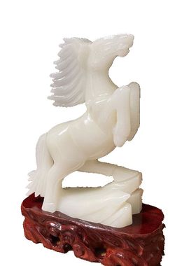 天然玉石马到功成摆件白玉雕刻招财办公室桌开业送礼客厅酒柜装饰