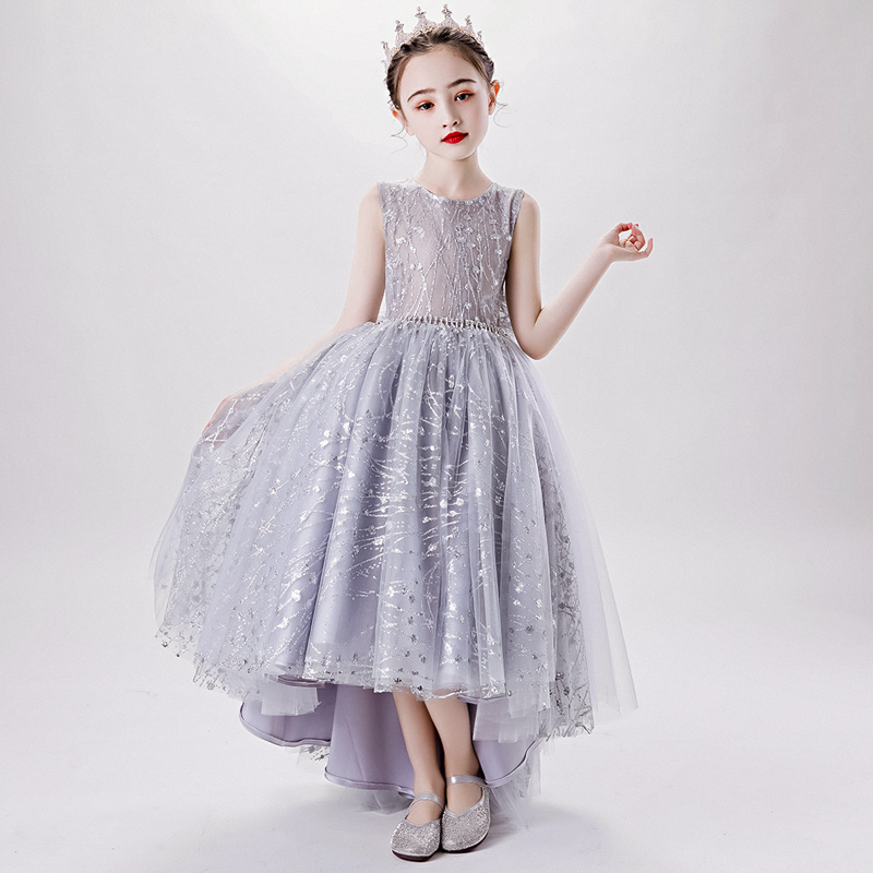 女大童礼服高端长裙女孩生日公主裙花童高定婚纱钢琴轻奢演出服