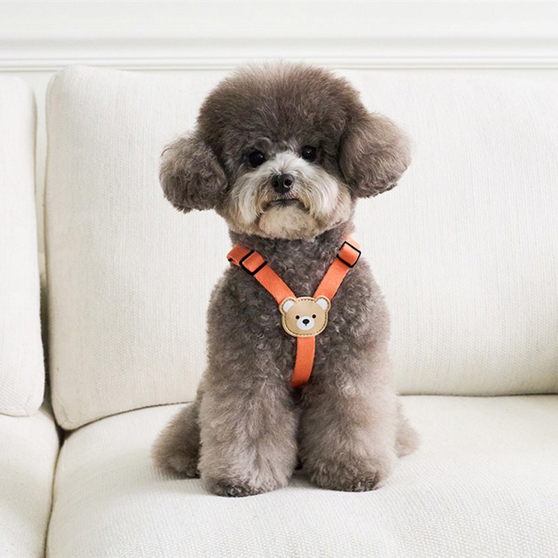 小狗狗牵引绳背心式遛狗绳子泰迪比熊小型犬胸背带外出狗链子宠物