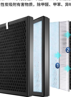 空气净化器滤芯适配韩帅F9/F18/F13 德赛L631/L632复合除烟尘醛霾