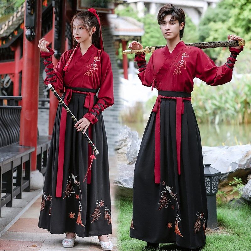 男士汉服2024新款夏款搭配马面裙的衬衫国风武侠复古绣花汉服套装,女装/女士精品,汉服半身裙,淘宝优惠券,粉丝福利购,淘宝优惠卷