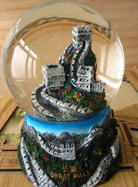 北京长城旅游纪念品 长城水晶球摆件 馈赠佳品 送老外礼品