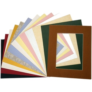 相框画框装裱内衬卡纸圆环圆形方形裱画金银黑白绿红蓝黄多色可选