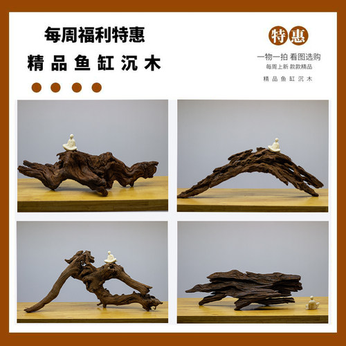 沉木拱桥紫柚木水族造景鱼缸装饰摆件小号南美原生免煮精品天然