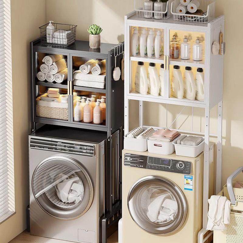 滚筒洗衣机上方置物架子厕所阳台波轮马桶洗衣液浴室卫生间收纳柜