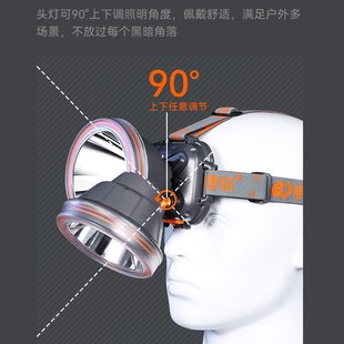 手电筒照明大功率锂电户外矿灯 康铭防潜水头灯强光充电超亮头戴式