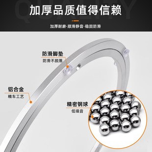 餐桌转盘底座轴承铝合金大理石实木玻璃圆桌饭桌旋转家用轨道滑轮