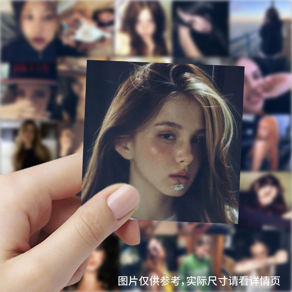 230张卞氛围感欧美女生头像贴纸ins风高颜值漂亮贴画DIY电脑