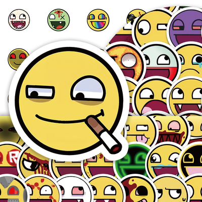 100张EpicFace表情包贴纸小黄豆小众梗图恶搞搞笑抽象装饰手机diy