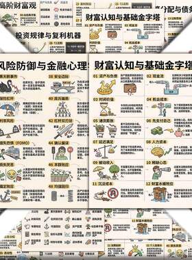 60个财商思维认知财富提升贴纸