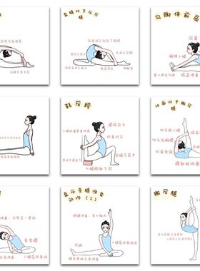 118张舞蹈基本功贴纸舞蹈生基础体式学习自粘手机收纳盒手账素材