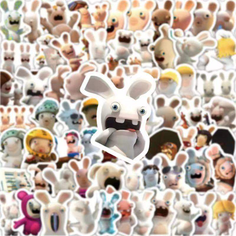 220张疯狂的兔子表情包贴纸周边可爱卡通装饰笔记本电脑防水贴画,文具电教/文化用品/商务用品,贴纸/立体贴纸,淘宝优惠券,粉丝福利购,淘宝优惠卷