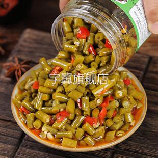 香辣酸豆角280g瓶装 农家腌制开胃味即食下饭菜咸菜豇豆角湖南特产