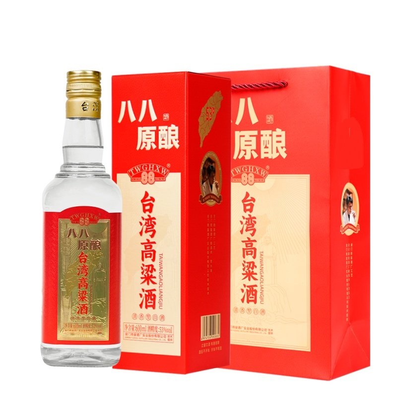 【好物体验专享】八八原酿53度清香型白酒窖藏台湾高粱酒盒装送礼