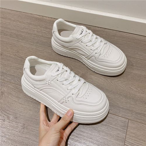 网红小白鞋百搭休闲鞋女2025春季新款韩版板鞋松糕厚底学生运动鞋