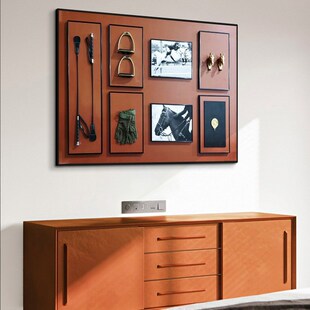 酒店装饰画立体艺术复古s高尔夫球杆马术手套奖牌马具别墅欧式挂