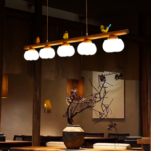 餐厅吊灯韩日式寿司料理吧台火锅店铺商用民宿侘寂风禅意茶室吊灯