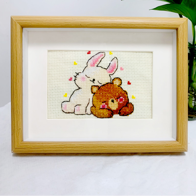 卡通简单新手入门初学十字绣小件学生手工2023新款线绣自己绣挂件