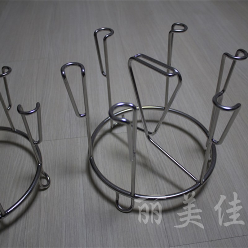 3不锈钢-8头沥水杯架 啤酒杯茶杯托玻璃杯子倒挂架 饮料杯支架