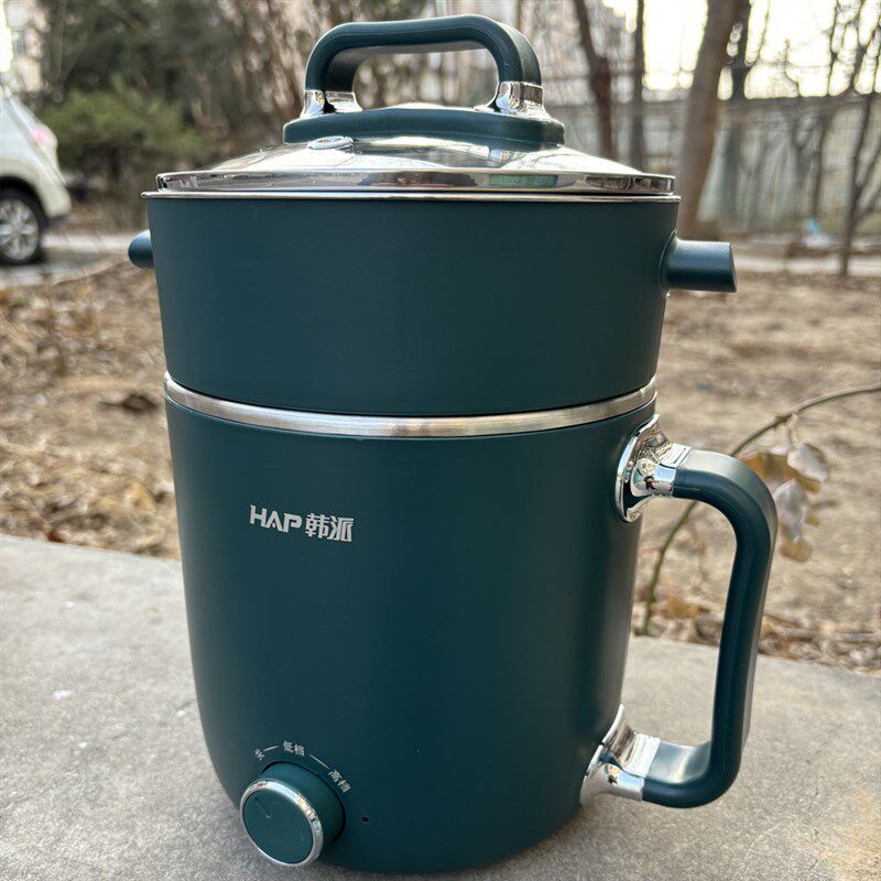 韩派电煮锅学生宿舍小煮面锅多功能电热锅-2人电火锅蒸煮锅.8升